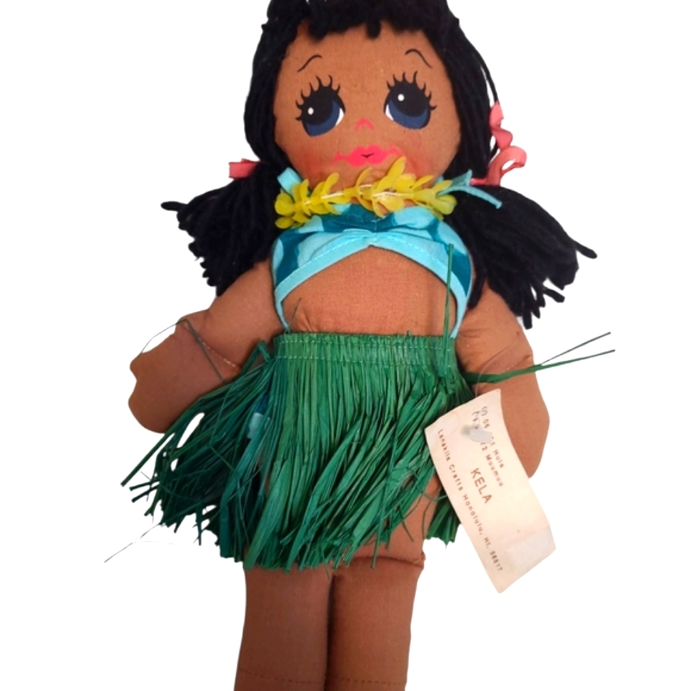 Kela Hono9lulu Hula Doll with Green Skirt